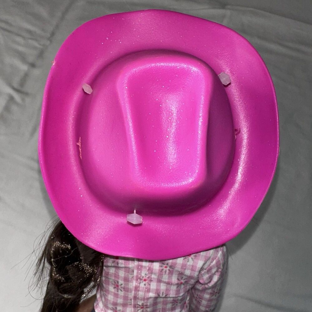 Cowgirl Doll Pink Plaid Shirt Blue Jeans Cowboy Hat Boots Western Play Toy Kid - Picture 8 of 11